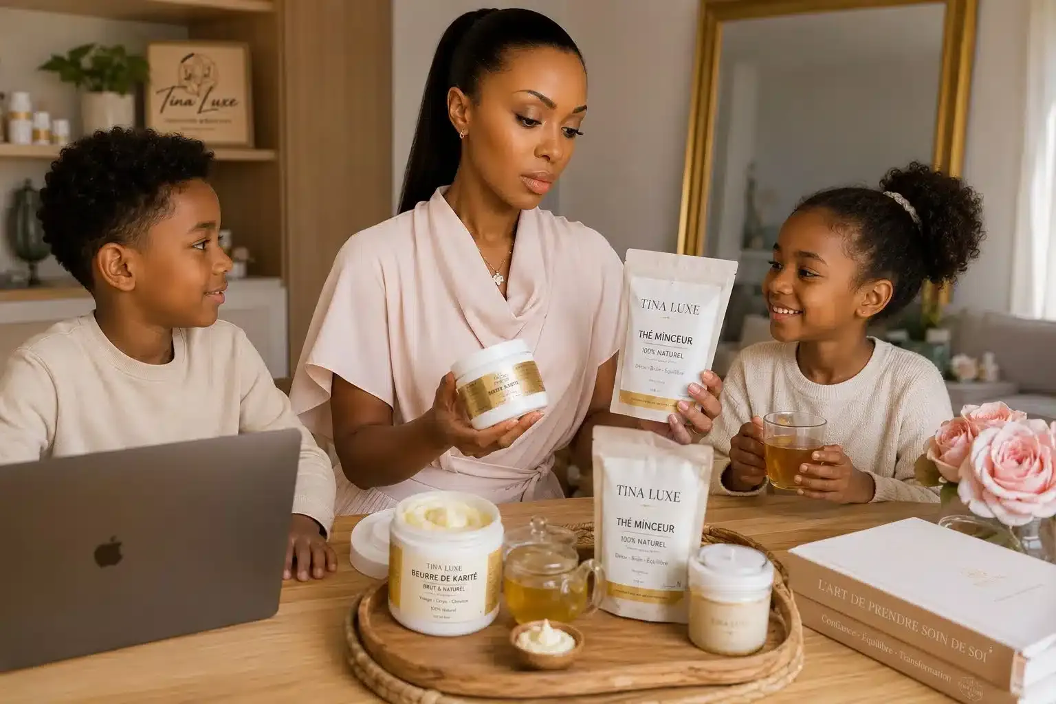 Christina et sa famille — fondateurs TinaLuxe